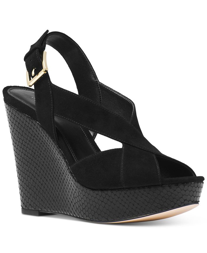 Michael Kors Becky Wedge Sandals & Reviews - Sandals - Shoes - Macy's