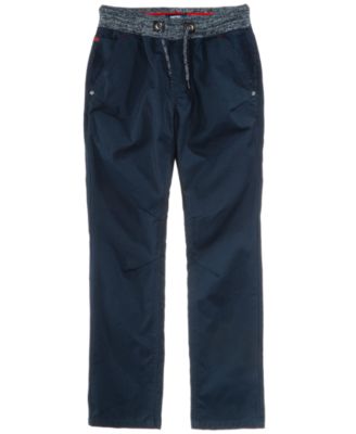 Univibe - Elastic Waist Cotton Pants, Big Boys (8-20)