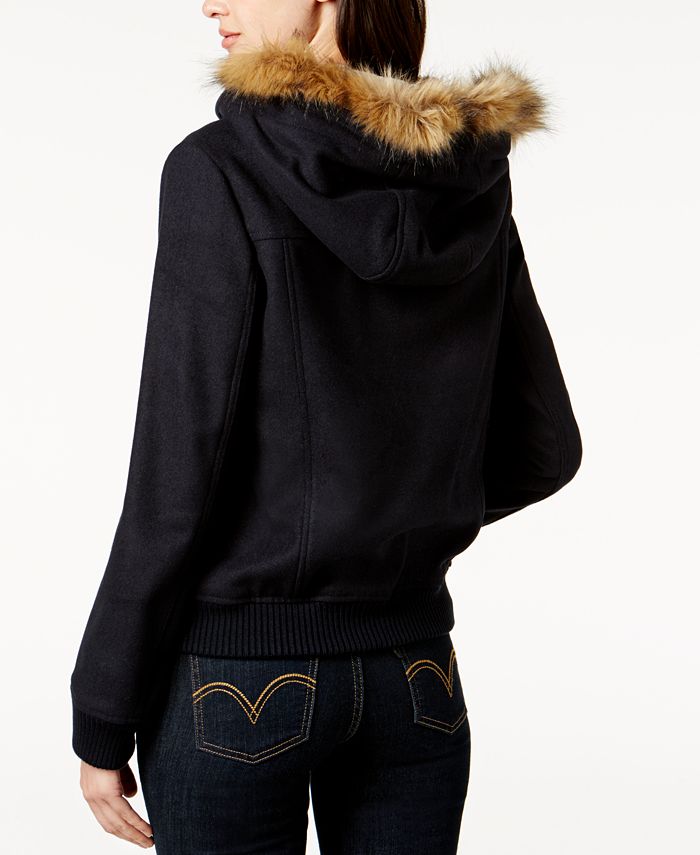 Parka Avec Capuche Et Bordure En Fausse Fourrure Nordstrom Rubbish - Taille XS, Noir, Neuf