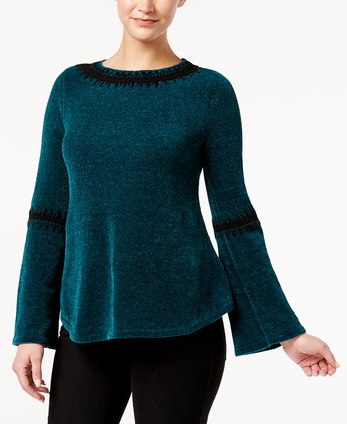 Style Co Embroidered Chenille Sweater Created for Macy s Macy s
