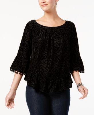 Style & Co - Burnout Velvet Top