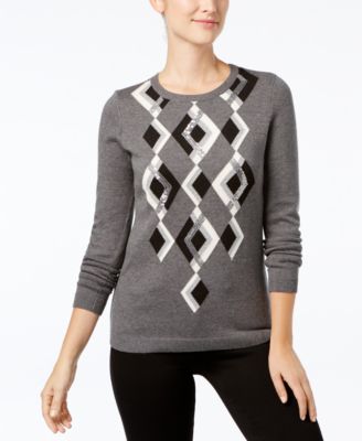 Charter Club - Argyle Sweater, Created for Macy's
