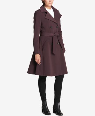 DKNY - Double-Breasted Skirted Trench Coat