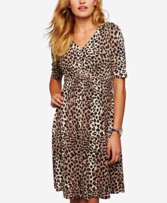 maternity animal print dress