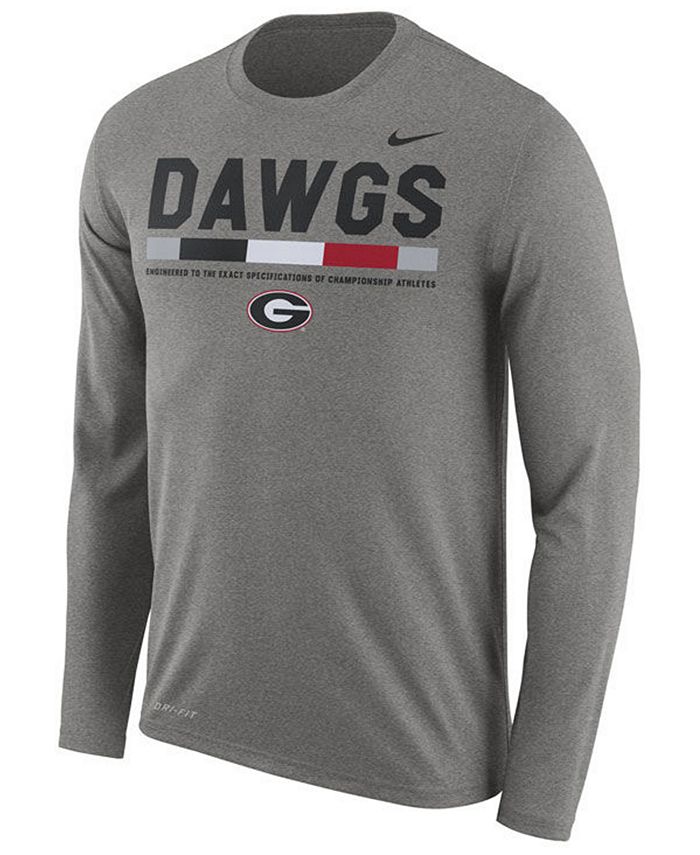 Nike Men's Georgia Bulldogs Legend Sideline Long Sleeve T-Shirt - Macy's