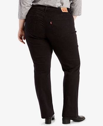 Levi's - Petite Plus Size 414 Relaxed Fit Straight Leg Jeans