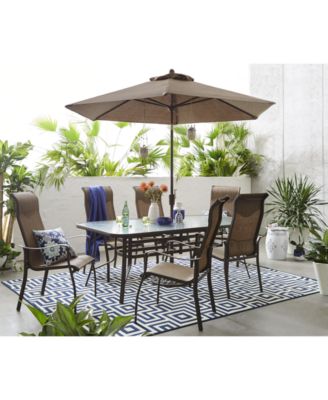 Oasis Outdoor Aluminum 7-Pc. Dining Set (84" x 42" Dining Table and 6 Dining Chairs), Created for Macy's