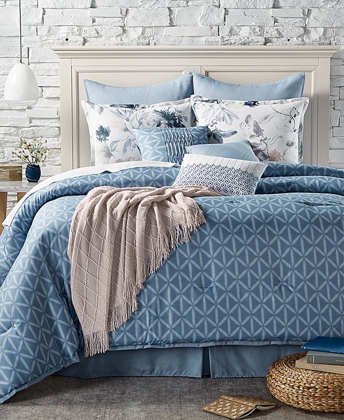 Sunham CLOSEOUT! Kelly Ripa Home Indigo Mood Reversible 10Pc. Full