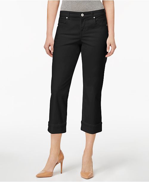 Style & Co Curvy Cuffed Capri Jeans, Created for Macy's & Reviews Jeans Women Macy's