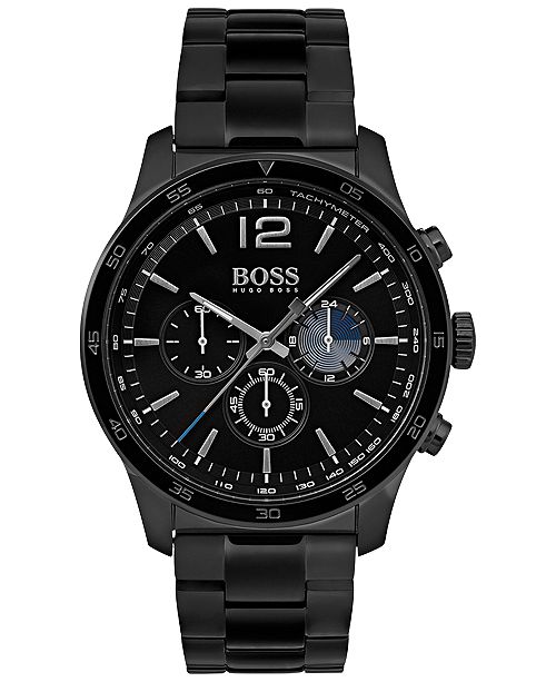 BOSS Hugo Boss Men's Chronograph Professional Black Stainless Steel ...