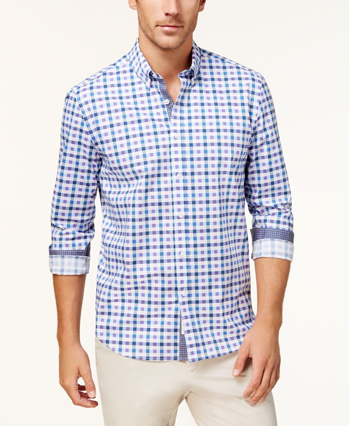 ConStruct Con.Struct Men's Slim-Fit Plaid Shirt, Created for Macy's ...