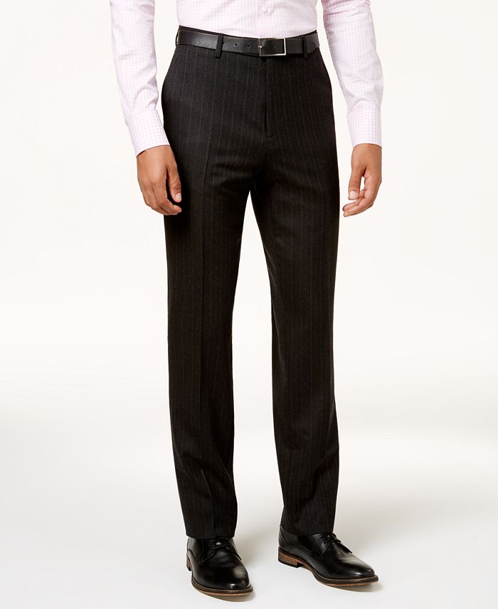 Ben Sherman Men's Slim-Fit Charcoal Pinstripe Comfort Stretch Suit - Macy's