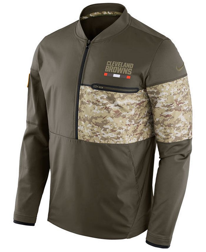 Nike Men's Cleveland Browns Salute To Service Hybrid Half-Zip Jacket -  Macy's