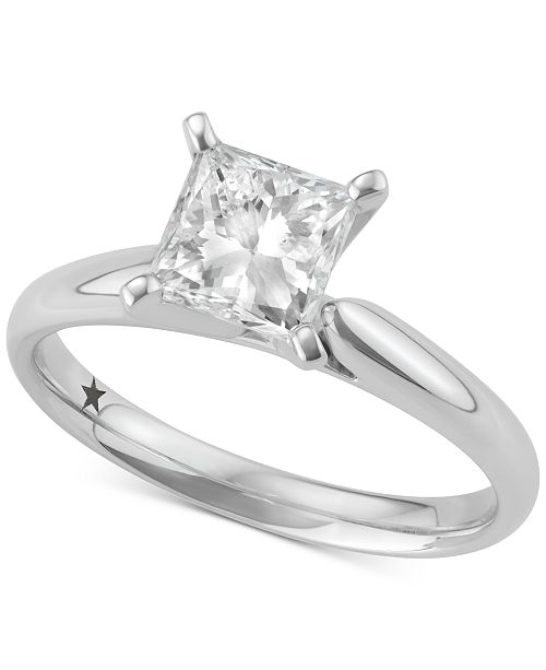 Macy S Star Signature Diamond Princess Cut Solitaire Engagement