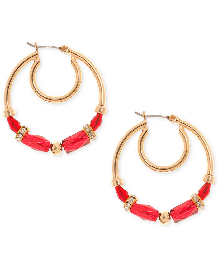 Nine west gold hoop earrings Clearance