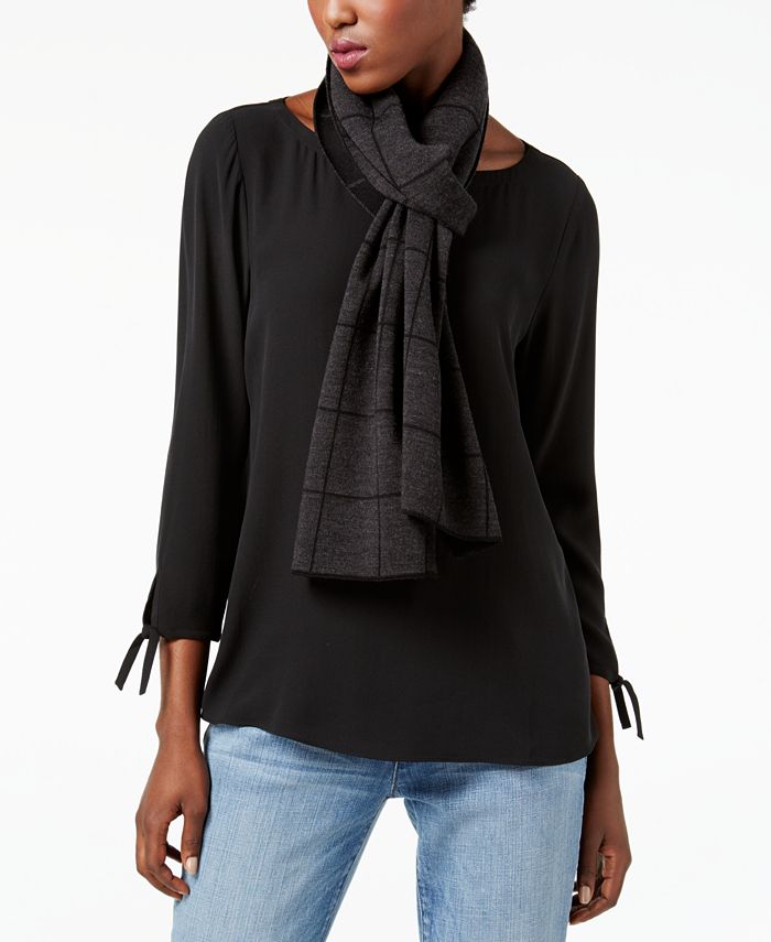 Eileen Fisher Wool Printed Scarf, Created for Macy's Macy's