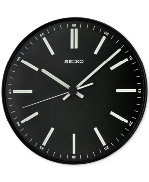 UPC 029665163158 product image for Seiko Black Wall Clock | upcitemdb.com