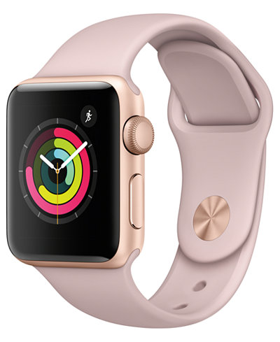 Apple Watch Series 3 GPS, 38mm Gold Aluminum Case with Pink Sand Sport Band