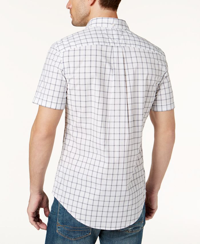 Tommy Hilfiger Men's Glen Windowpane Check-Print Shirt, Created for ...