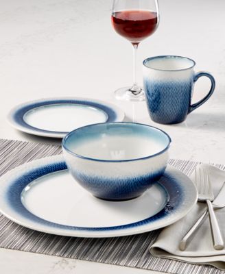 Eclipse Blue 16 Pc. Dinnerware Set, Service for 4 