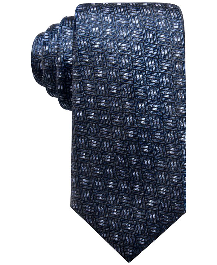 Alfani Men's Neat Silk Slim Tie, Created for Macy's - Macy's