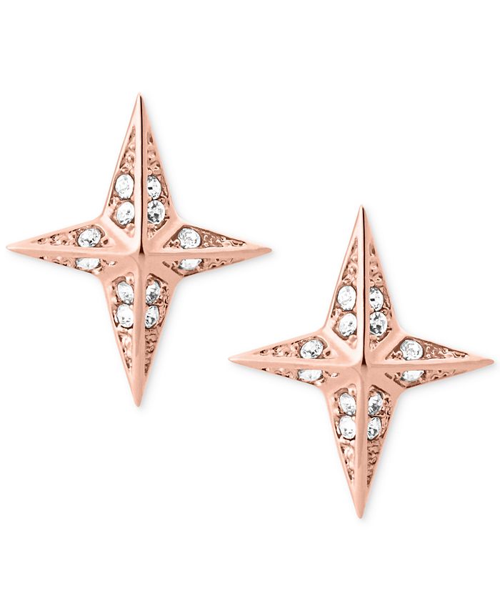 Michael Kors Rose GoldTone Pavé Starburst Stud Earrings Macy's