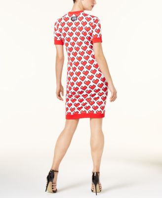 Love Moschino Heart-Print Sweater Dress - Macy's