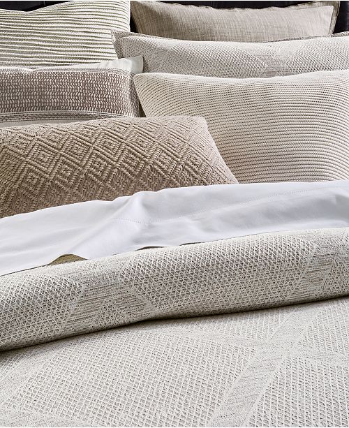 Hotel Collection Pebble Diamond Cotton Full Queen Duvet Cover