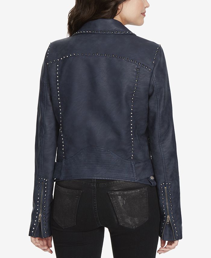 WILLIAM RAST Audacious Alexa Studded Faux-Leather Jacket - Macy's