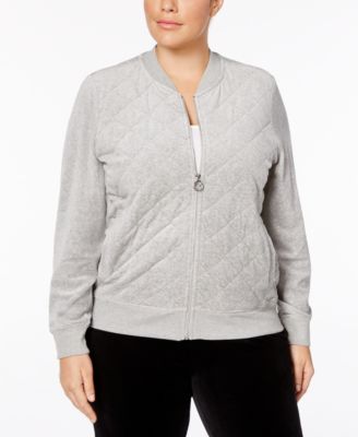 plus size velour jacket