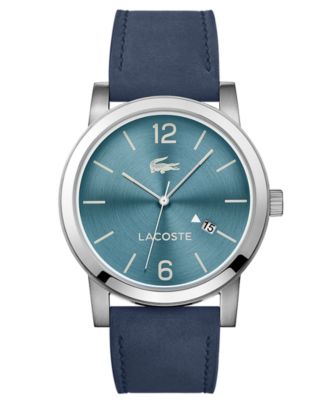 Lacoste - Men's Metro Blue Suede Leather Strap Watch 42mm
