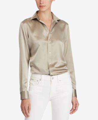 ralph lauren silk charmeuse blouse