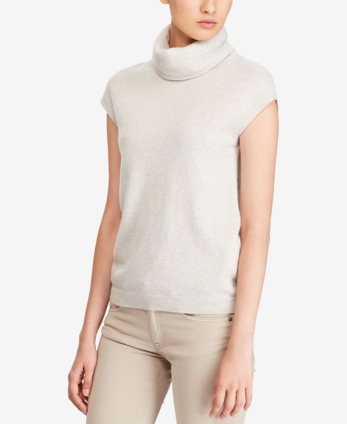 Polo Ralph Lauren Cashmere Cap-Sleeve Turtleneck Sweater & Reviews -  Sweaters - Women - Macy's