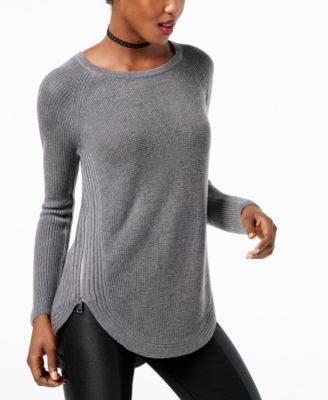 zipper sleeve sweater