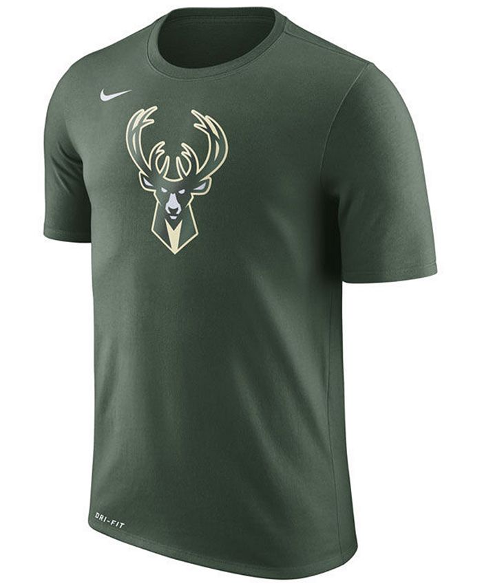Nike Men's Milwaukee Bucks Dri-FIT Cotton Logo T-Shirt & Reviews ...
