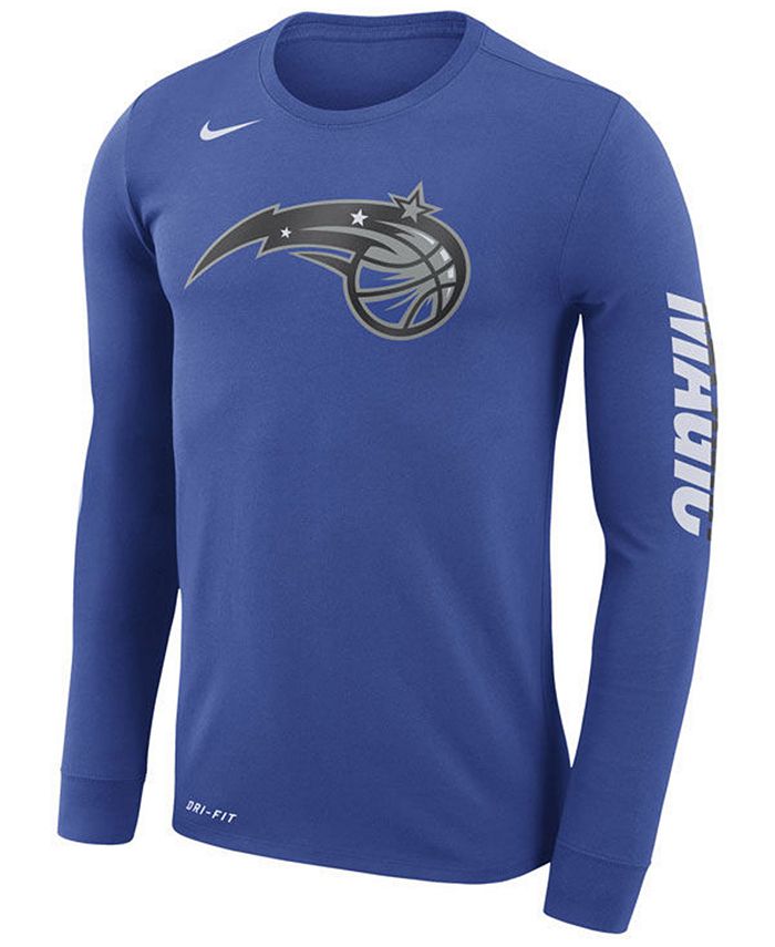 Nike Men's Orlando Magic Dri-FIT Cotton Logo Long Sleeve T-Shirt - Macy's