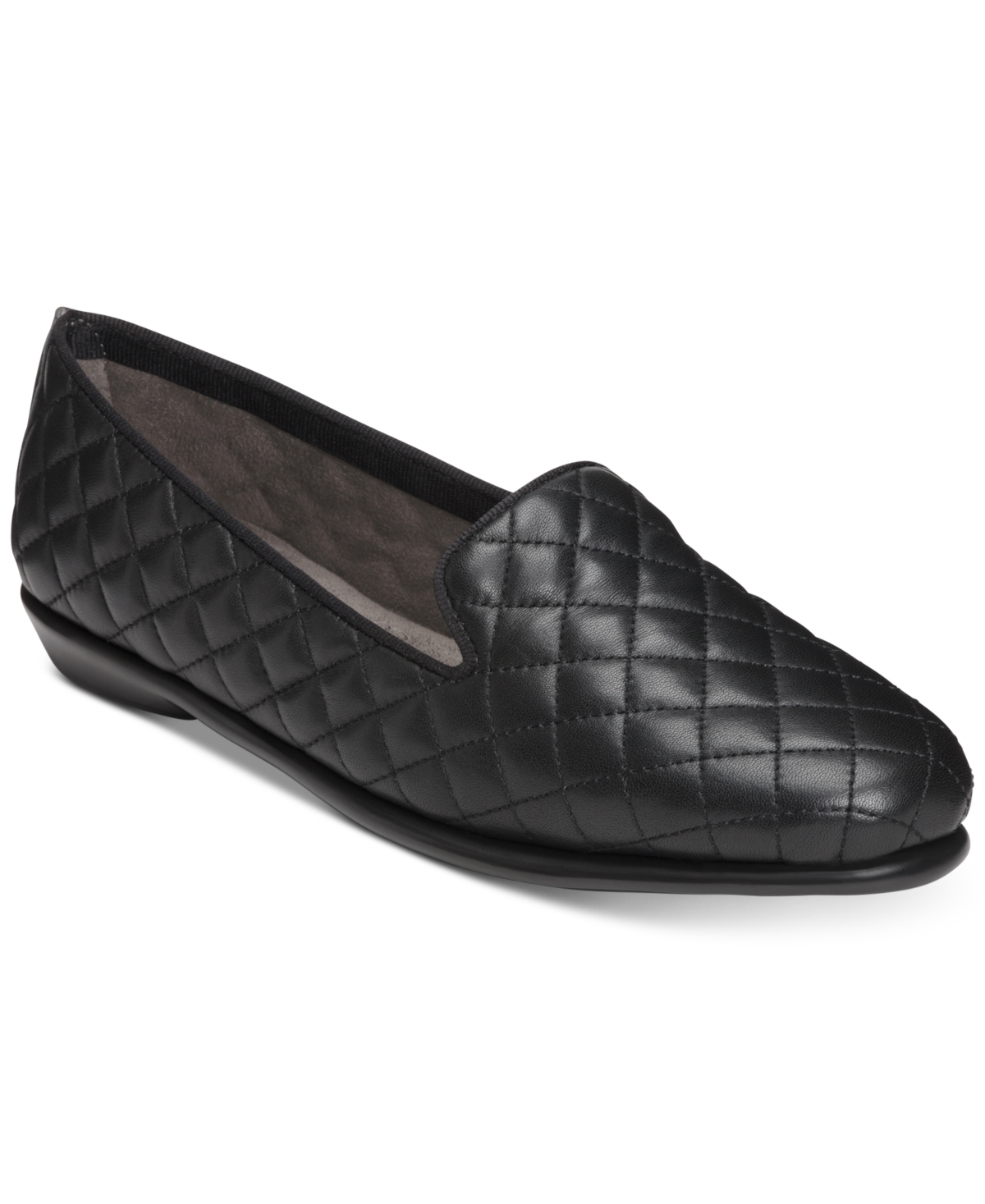 Aerosoles Women's  Betunia Casual Flats In Black Quilted