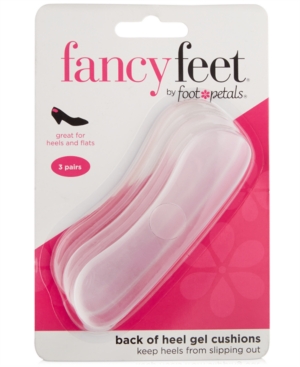 image of Fancy Feet by Foot Petals Back of Heel Gel Cushions Shoe Inserts 3 Pairs Women-s Shoes