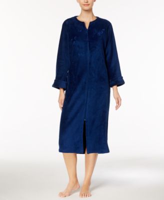 Miss Elaine Embroidered Fleece Robe - Macy's