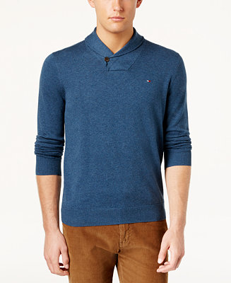 Tommy Hilfiger Men's Springfield Shawl-Collar Sweater, Created for Macy ...