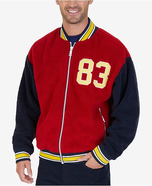 Nautica Lil Yachty X Men S Colorblocked Fleece Full Zip Bomber Reviews Coats Jackets Men Macy S