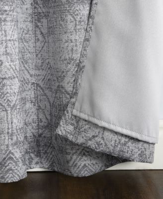 Darren Distressed Woven Jacquard Blackout Grommet Curtain Panel