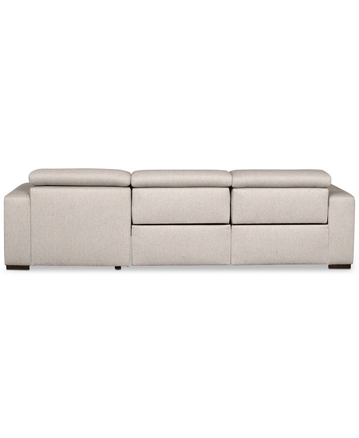Furniture Nevio 3Pc. Fabric Sectional Sofa with Chaise, Created for