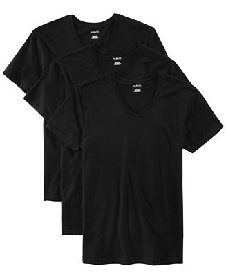 Alfani Men's 3-Pk. Cotton V-Neck Undershirts, Created for Macy's - Macy's