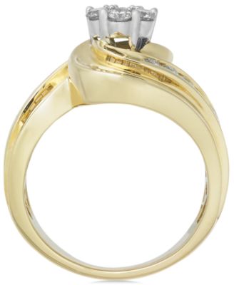 Diamond Swirl Cluster Ring (1-1/4 ct. t.w.) in 14k Gold