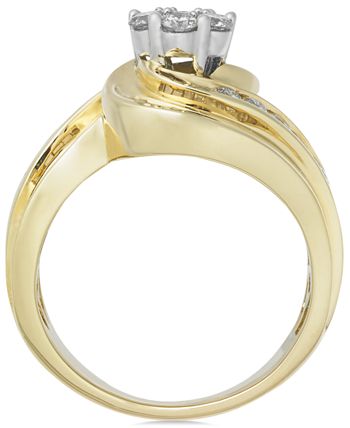 Macy's - Diamond Swirl Cluster Ring (1-1/4 ct. t.w.) in 14k Gold