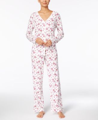 Charter Club Picot-Trim Cotton Pajama Set, Created for Macy's - Macy's