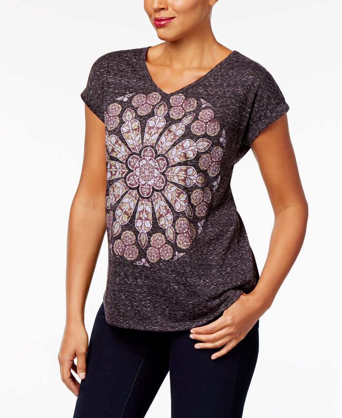 Style & Co Petite GraphicPrint TShirt, Created for Macy's Macy's