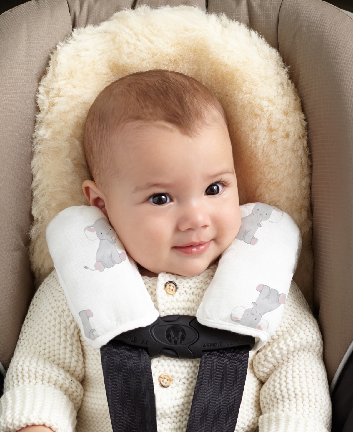 aden by aden + anais Baby Boys or Baby Girls Elephant Strap Covers, Pack of 2