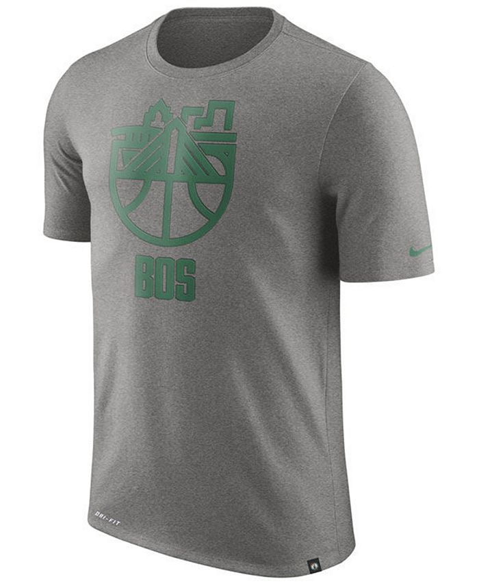 Nike Men's Boston Celtics Dri-FIT Driblend Cityscape T-Shirt - Macy's